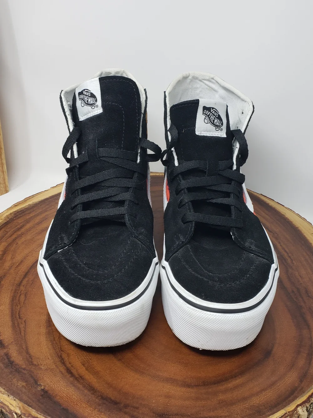 Vans Black High-Top Sneakers with Multicolor Tie-Dye Panels